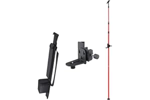Firecore 13 Ft./4m Telescoping Laser Pole with 1/4-Inch by 20-Inch Laser Mount, Adjustable Laser Level Mounting Pole for Rotary and Line Lasers-FLP400A