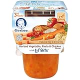 Gerber Purees 3rd Foods Herb Vegetable Pasta Chicken with Lil Bits, 10 Ounce (Pack of 6)