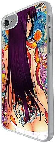 002947 - Sexy Manga Anime Girl With Tattoos Long Hair Design For iphone 7 4.7" Fashion Trend CASE Back COVER Plastic&Thin Metal - Clear