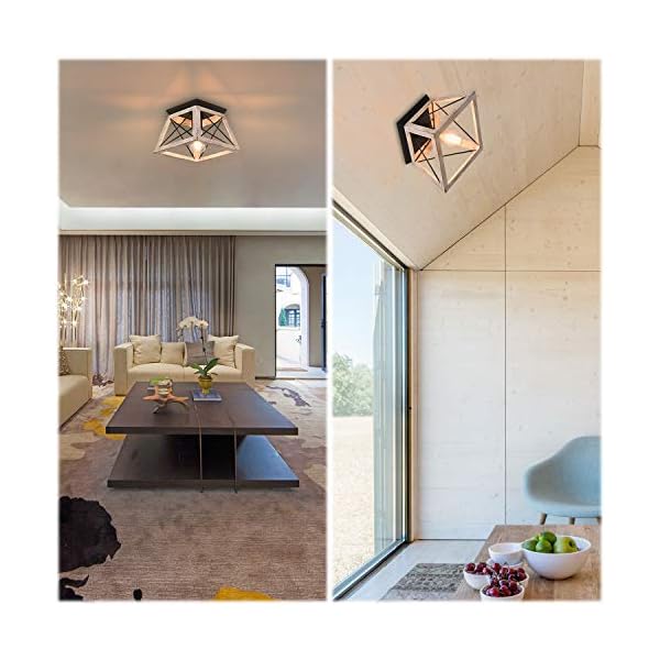 Luupyia Farmhouse Ceiling Light Fixture Flush Mount One Light Square Farmhouse Chandelier Lighting Rustic Island Light Blinkee Com