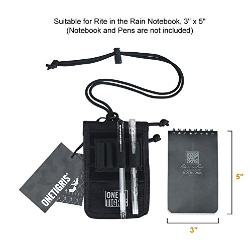 OneTigris 3" x 5" Notebook Cover without Notebook (Black)