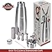 Whipped Cream Dispenser By Pura Vida - Durable, All Aluminum Body & Head - includes 3 Stainless Steel Decorating Tips & Cleaning Brush (One metal holder, Grey painted aluminum)