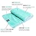 SUMI ECO ECO-FRIENDLY The Perfect Yoga Mats Towel – Super Soft, Sweat Absorbent, Multicolored Wicking, Non-Slip Bikram Hot Yoga Rug for Pilates Lovers (Teal Green | Edge Sky)thumb 1