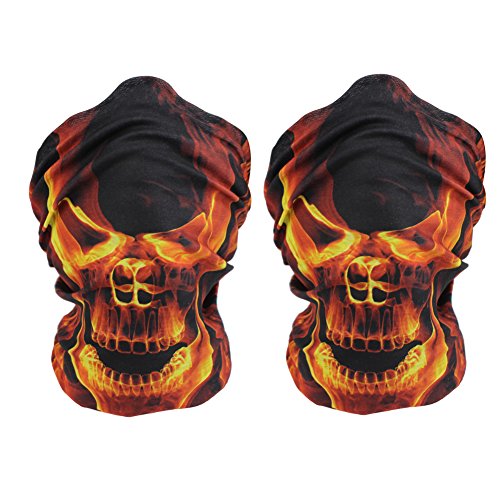 Kapscomoto skull masks motorcycle riding tube face mask multifunc…