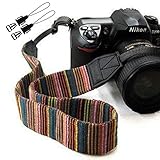 Eorefo cai-neck strap Camera Strap Bohemia Shoulder Neck Universal Camcorder Belt Strap for All DSLR Camera Nikon Canon Sony Olympus Samsung Pentax Fujifilm Colorful
