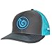 Born of Water Signature Puff Trucker Hat: Scuba Dive | Freediving | Spearfishing - Charcoal/Neon Blue