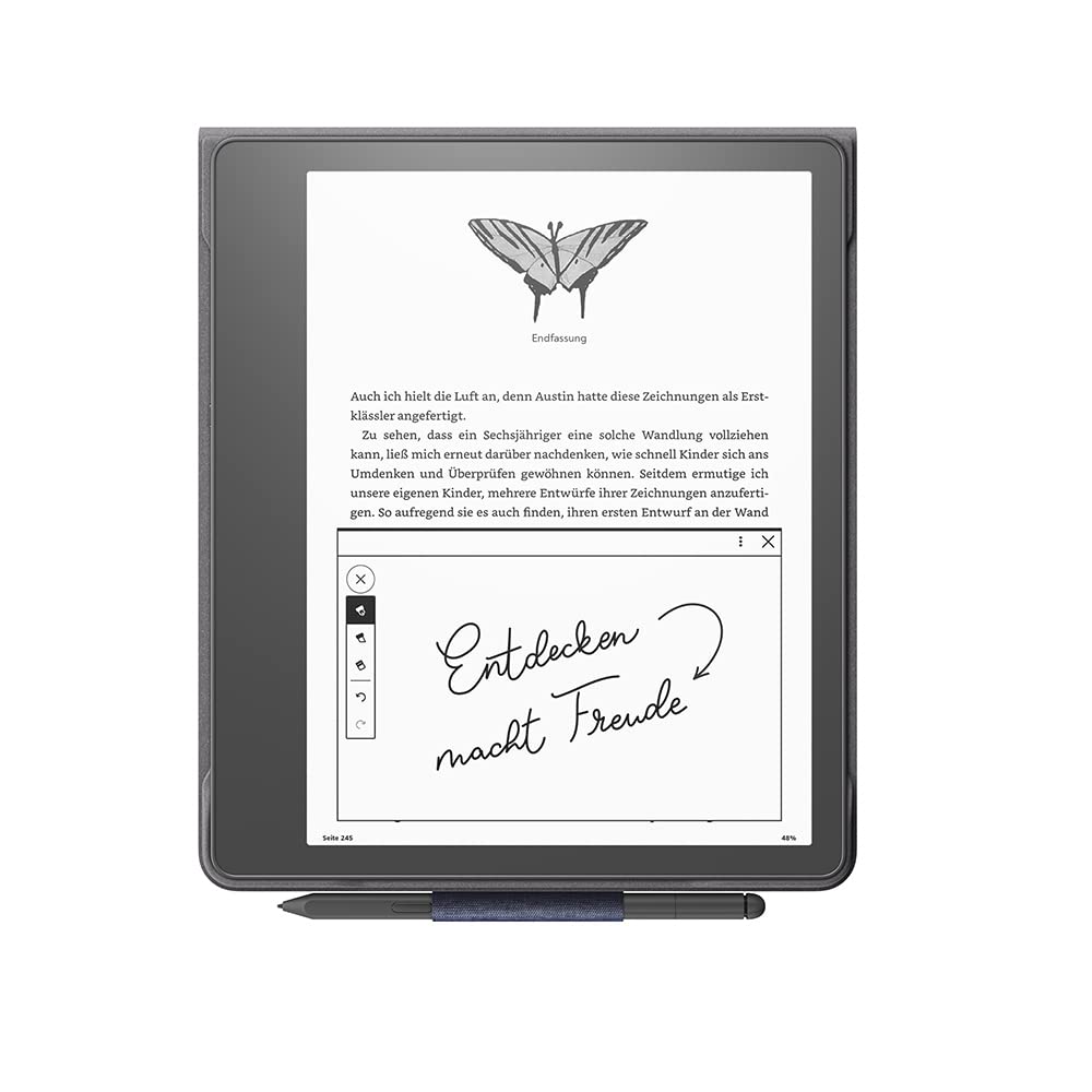 Amazon Kindle Scribe-Klapphülle mit magnetischer Befestigung | schlankes, leichtes Design | (nur geeignet für Amazon Kindle Scribe), Stoff, jeansblau 2