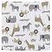 Carter's 100% Cotton Fitted Crib Sheet, Safari, Gray, Tan, White