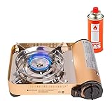 Camplux Portable Single Burner Butane Stove Aluminum Alloy Burner Portable Camping Stove