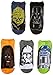 Disney Boys Star Wars Men's 5 Pack No Show Socks