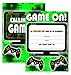 POP parties Gaming Green Party Large Invitations - 10 Invitations + 10 Envelopes - Double Sided - Video Game Invitations - Game Truck Party Supplies - Green