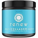 RENEW Multi Collagen Protein Powder - Premium Blend of Hydrolyzed Grass-Fed Bovine, Marine, Chicken &amp; Egg Collagen Peptides | Type I, II, III, V, and X | Vital Supplement For Women &amp; Men | KETO | 11oz