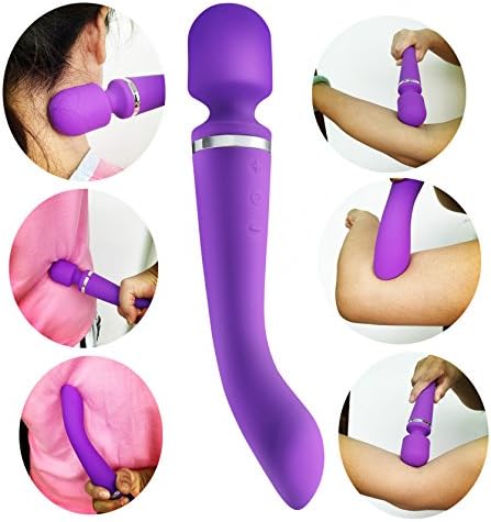 LOFS Wands Massagers Wireless Cordless Electric Handheld Wand Massager Both Head and Tail are controlled Vibrating for Muscle Aches or Physical Sports Fleetness Recovery or Friendly Travel Gift,Violet
