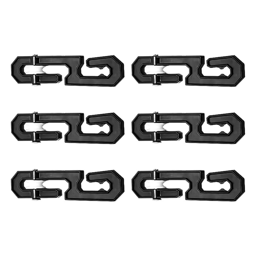 Pojedehy Aluminum Clothesline Spreader S Shape Clothesline Splitter Pulley 17cm Black Nylon 6 Pack