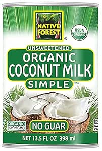 Native Forest Simple Organic Unsweetened Coconut Milk, 13.5 Fl Oz (Pack of 12)