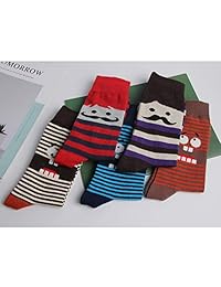 SOXART Calcetines de vestir para hombre Novedad Paquete de 5 Cara divertida Algodón colorido Diversión Calcetines estampados brillantes