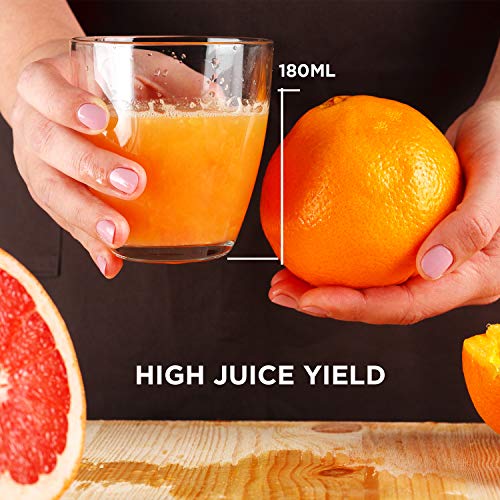 Masticating Juicer, CalmDo Portable Slow Juicer Machine, PJ801 Juicer Extractor with Reverse Function, USB Rechargeable, Red