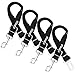 Vastar 4 Packs Adjustable Pet Dog Cat Safety Leads Car Vehicle Seat Belt Pet Harness Seatbelt, Made from Nylon Fabric, Black