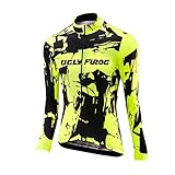Uglyfrog Women Cycling Jersey Winter Long Sleeve Thermal Fleece Road Bike MTB Tops Outdoor Sports Shirts Bicycle Clothing Windproof