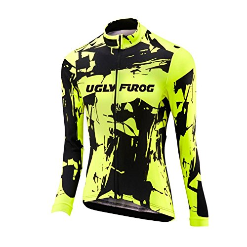 Uglyfrog Women Cycling Jersey Winter Long Sleeve Thermal Fleece Road Bike MTB Tops Outdoor Sports Shirts Bicycle Clothing Windproof