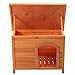 JAXPETY Pet Products Dog Club House Pet Shelter XL Home Outdoor Ground Wood Kennel Weather Resistant