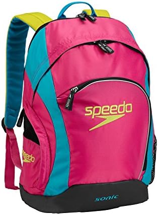 Speedo Sonic Backpack, Fuschia Purple/Hawaiian Ocean, 25-Liter