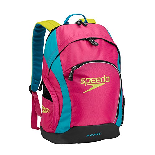 Speedo Sonic Backpack, Fuschia Purple/Hawaiian Ocean, 25-Liter