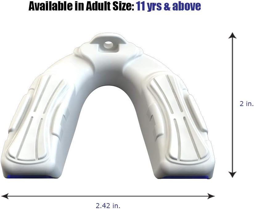 Coollo Sports Boil and Bite Cool Mouth Guard DBT Custom Fit Sport Mouthpiece for Football, Hockey, Rugby, Lacrosse and More (Free Case) -Adult Size (Adult -Ages 11 & Above, Orange & White) … … : Sports & Outdoors