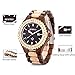 BEWELL W023A Natural Wooden Watches for Men with Calendar Quartz Lightweight Wrist Watch