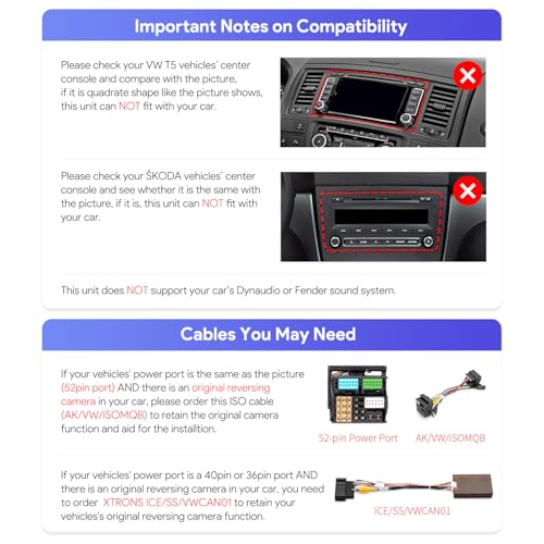 XTRONS Android 14 Qualcomm 665 QLED Radio Player for VW Volkswagen EOS Golf SKODA SEAT, 9 Inch Octa Core 8GB+256GB Car Stereo IPS Touched Screen DSP DTS 4G LTE GPS Bluetooth Support AHD Camera DAB+
