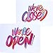 DATSIGN Fun Open Closed Sign for Business - Fade-resistant, Visible & Durable (8.5