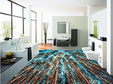 Lwcx Customized 3d Flooring Sky The Forest Trees Wallpaper 3d