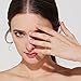 Redbarry Trendy Cross X Shaped Mid Finger Rings with Tiny CZ Paved in 18k Rose Gold Plated, Size 9
