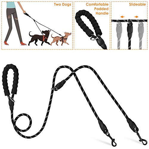 Lukovee Double Dog Leash Splitter, Dual Pet Leash Coupler Connect to