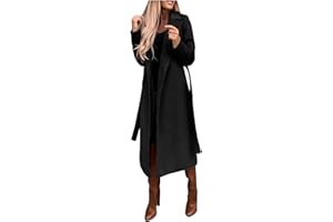 OIOLOYJM Long Winter Coats for Women Double Breasted Blazer Camel Pea Trench Coats Lapel Workout Jacket Womens Fall Fashion