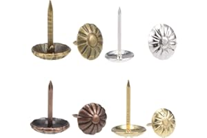 TSURPCAO Antique Upholstery Tacks 400PCS,Furniture Tacks Nails,7/16 Inch Upholstery Nails for Sofa, Chair, Bed and Other Furniture (400PCS Assortment Kit)