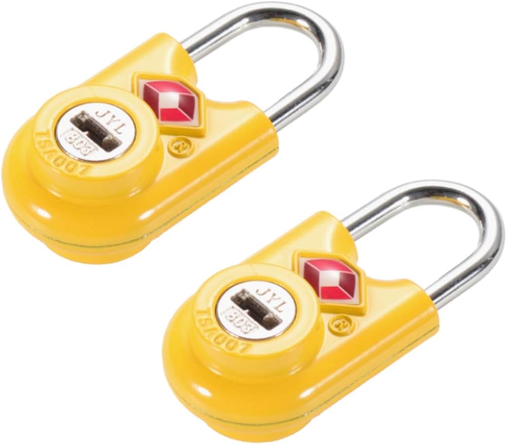  | TSA Compatible Travel Luggage Locks, Alloy body with Steel Shackle, Keyed Lock (YELLOW 2 PACK) … | Luggage Locks