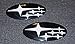 GetUrGear Front & Rear Glossy Badge Emblem for 2011-Up Compatible with Subaru Impreza Models (White)