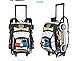 Children Toddler Kid's 2-4-6th Grade Pupils School Bag Backpack with Wheeled Trolley Hand, 3D Police car (black)