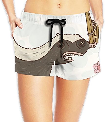 Plush Skunk Good Elasticity Ebullient Swim Trunks Woman's