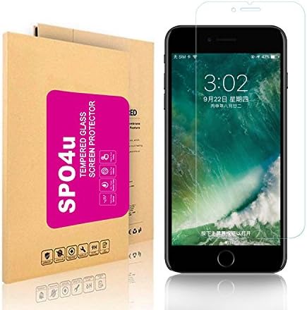 iPhone 7 Plus Screen Protector, SPO4u [2 Pack] Tempered Glass Screen Protector for Apple iPhone 7 Plus [3D Touch Compatible] 0.25mm Screen Protection 99% Touch Accurate.