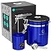 Coffee Gator Coffee Canister 6 Stainless Steel Coffee Container for Ground Coffee w/Date Tracker, Co2-Release Valve, Measuring Scoop & Travel Jar - Medium, Blue
