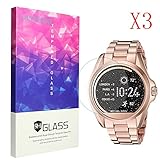 Lamshaw 9H Tempered Glass Screen Protector for Michael Kors MKT5001 Smartwatch (3 Pack)