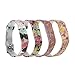Baaletc Cute Replacement Accessory Band/Wristband Bracelet Strap for Fitbit Flex 2 Fitness Tracker, One Size (4 Floral Designs)