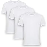 BAMBOOVEN Men's T-Shirts Rayon Made from Bamboo - Modern Fit, Moisture Wicking Undershirt - Crewneck/V-Neck Tees, 3-Pack