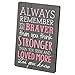 Always Remember You are Braver Breast Cancer Awareness Wood Magnet