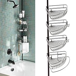 Zenna Home Rust-Resistant Corner Shower Caddy for