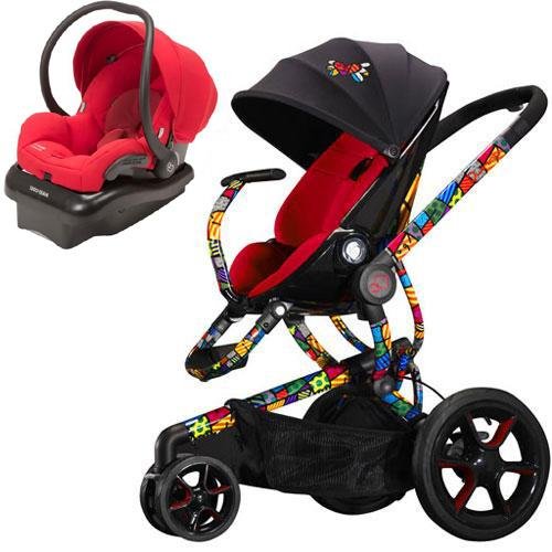 Quinny CV218BTO Britto Moodd Stroller Travel system w Britto Mico Car
Seat Red