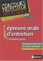 Épreuve orale d'entretien