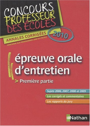 Épreuve orale d'entretien
